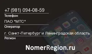 Кто звонил с 9810940859 - регион и оператор